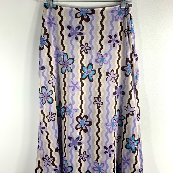 Renee Lauren New York Vintage Y2K Swirly Flower Maxi Skirt - Picture 2 of 12